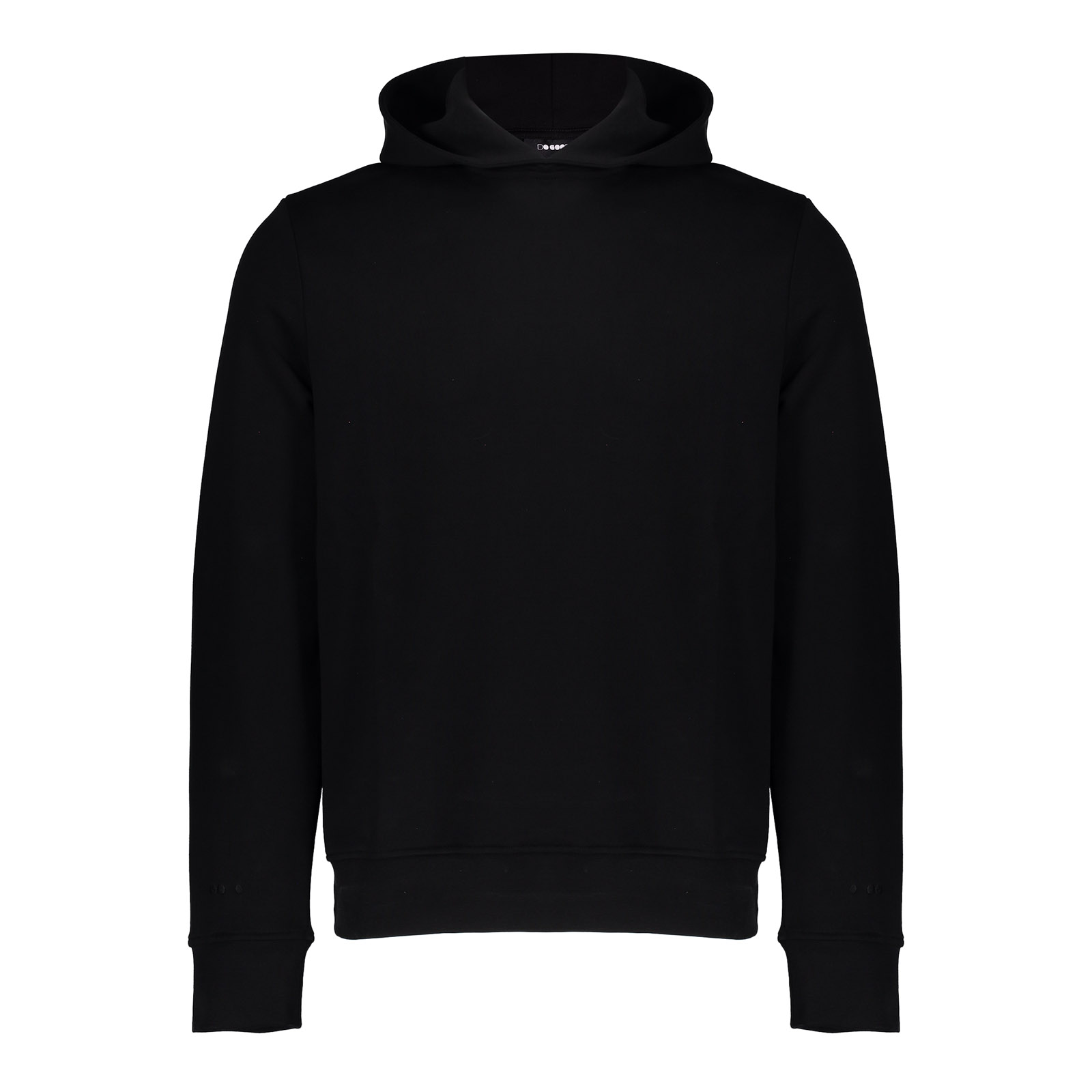 Plain black hoodie no strings hotsell